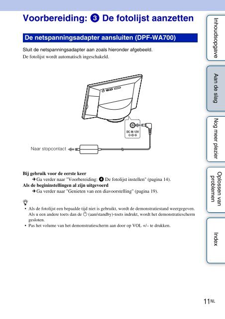 Sony DPF-W700 - DPF-W700 Consignes d&rsquo;utilisation N&eacute;erlandais