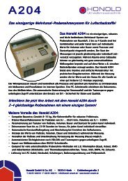 Datenblatt Honold A204 - Honold Umweltmesstechnik