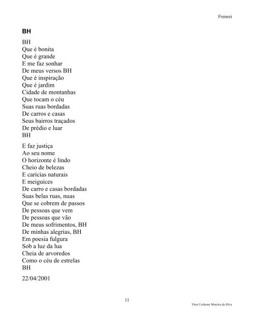 Frenesi - A Poesia da Vida