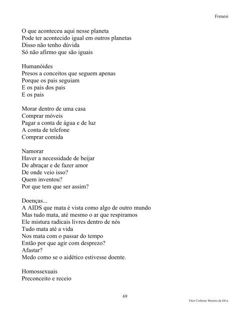 Frenesi - A Poesia da Vida