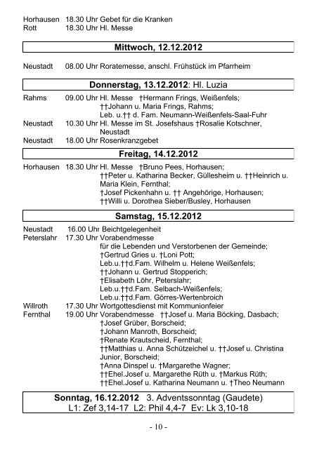 Gottesdienstordnung vom 24.11. - 21.12.2012 - Horhausen ...