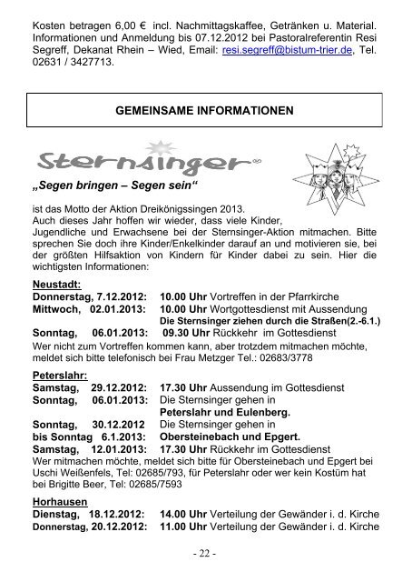 Gottesdienstordnung vom 24.11. - 21.12.2012 - Horhausen ...