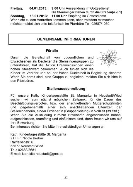 Gottesdienstordnung vom 24.11. - 21.12.2012 - Horhausen ...