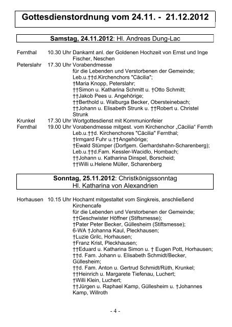 Gottesdienstordnung vom 24.11. - 21.12.2012 - Horhausen ...