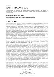 EM.TV FINANCE B.V. EM.TV AG - Constantin Medien AG