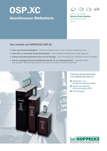 OSP.XC - HOPPECKE Batterien