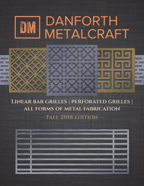 Danforth Metalcraft Catalogue - 2018 Fall