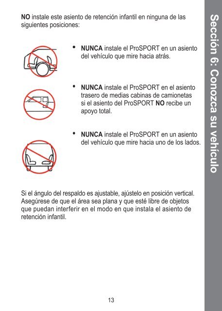 Manual de Instrucciones del ProSPORT - Recaro