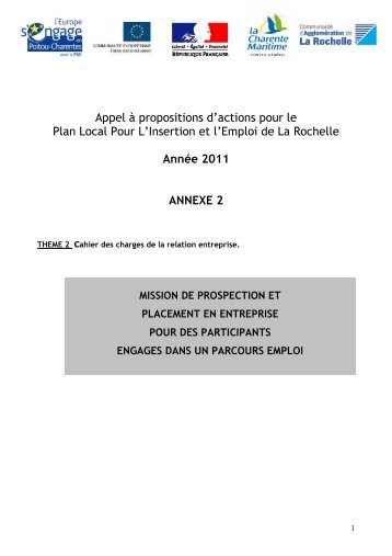 Annexe 2 - Cahier des charges prospection - Communauté d ...