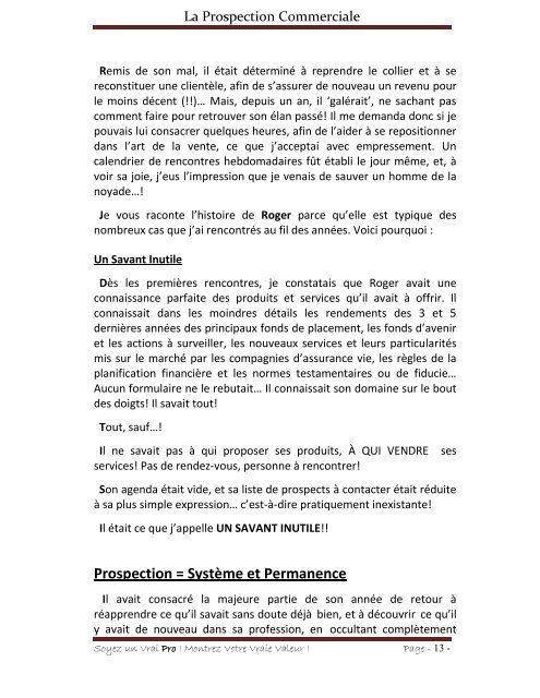 La Prospection Commerciale - Devient