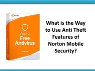 What is the Way to Use Anti Theft Features of Norton Mobile Security?