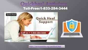 1-833-284-3444 Quick Heal Antivirus Customer Support Number- For Tech Help