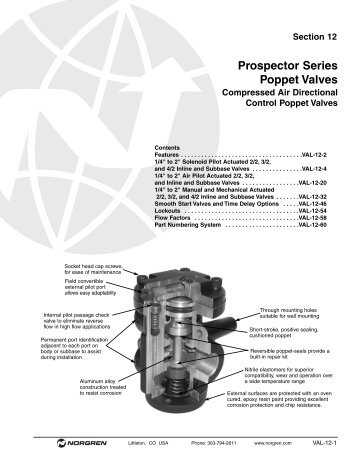 Poppet Valves - Norgren Pneumatics. Motion Control Equipment ...