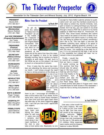 The Tidewater Prospector-July'12 - Tidewater Gem & Mineral ...