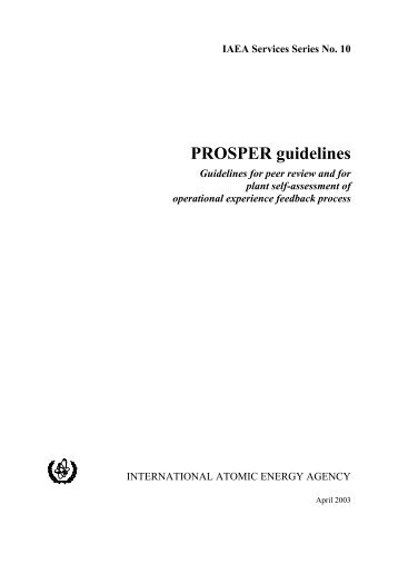 PROSPER guidelines - Nuclear Safety and Security - IAEA
