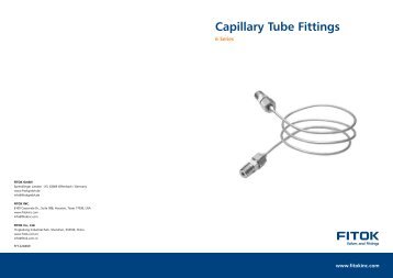 6 Series Capillary Tube Fittings - HPS Handels GmbH