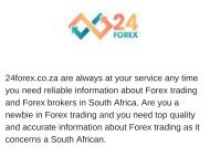 Forex Account Manager South Africa