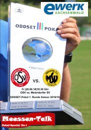 Meessen-Talk Pokal-Special gegen Meiendorfer SV