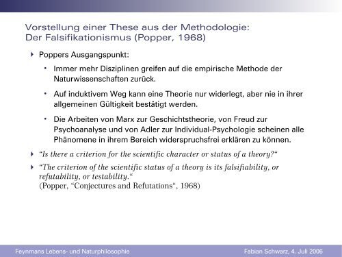 Feynmans Lebens- und Naturphilosophie