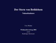 Der Stern von Bethlehem - Nahaufnahmen - Hamburger Sternwarte