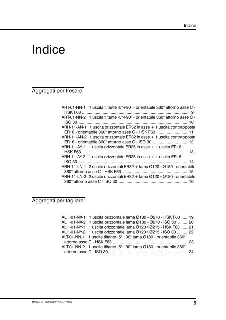 Aggregati standard - HSD