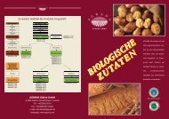 BIOLOGISCHE ZUTATEN BIOLOGISCHE ZUTATEN ... - Agrana