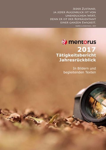 Jahresbildbericht 2017 - Verein mentorus