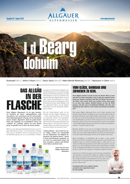 Die Neue Ausgabe Der Allgauer Alpenwasser Zeitung August18