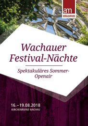 Programmheft | Wachauer Festival-Nächte 2018