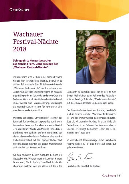 Programmheft | Wachauer Festival-Nächte 2018