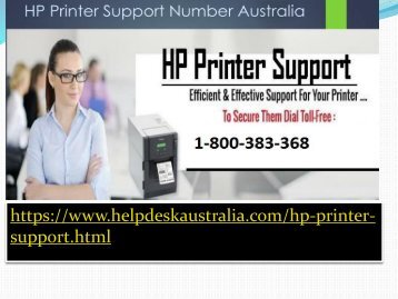  HP Printer Setup Error Find Support Number Australia