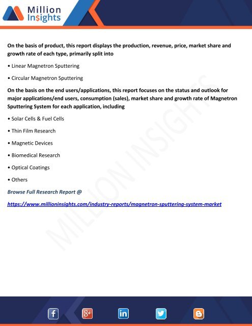 Magnetron Sputtering System Market 2022  Global Industry Growth by Detailed Analysis of Demand