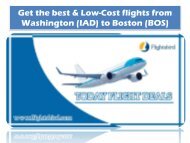 Get the best & Low-Cost flights from Washington to Boston