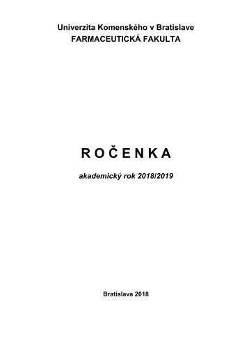 Ročenka FAF UK 2018/2019