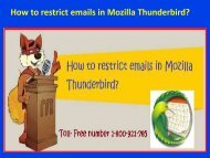 How to restrict emails in Mozilla Thunderbird