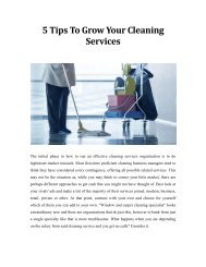 5 Tips To Grow Your Cleaning Services