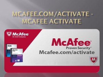 Mcafee.com/activate