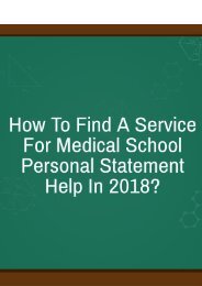 How to Find a Service for Medical School Personal Statement Help in 2018