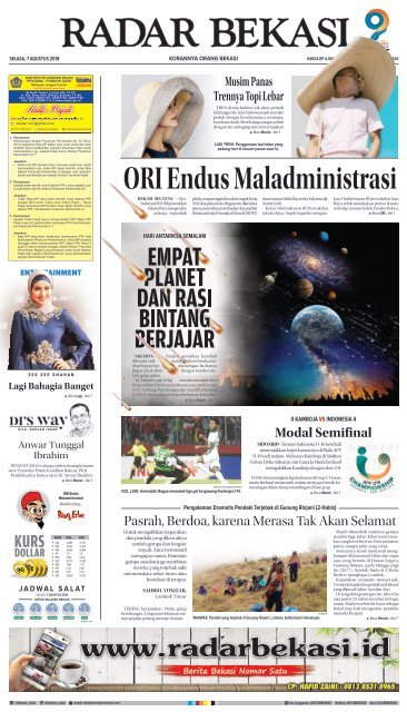 E Paper Radar Bekasi Edisi 07 Agustus 2018