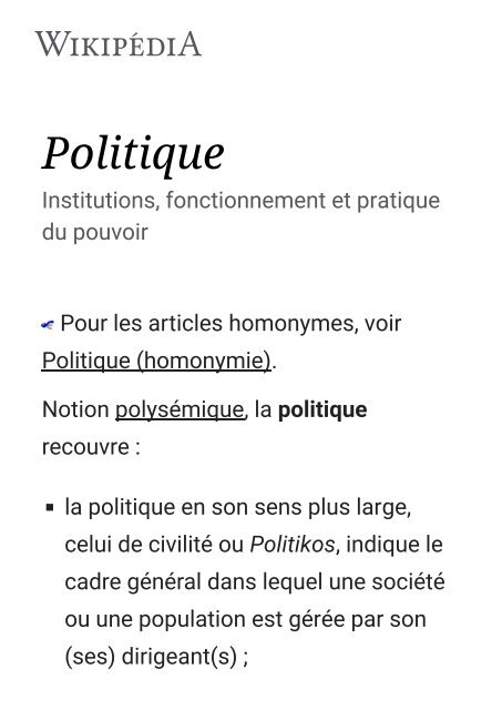 Politique — Wikipédia