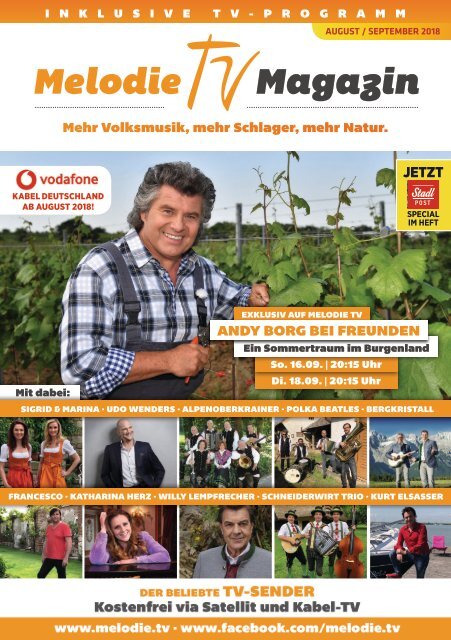 Melodie TV Magazin 08 09 2018 40 Seiten