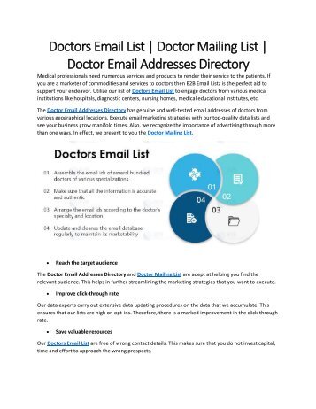 Doctors Email List | Doctor Mailing List | Doctor Email Addresses Directory