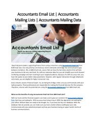 Accountants Email List | Accountants Mailing Lists | Accountants Mailing Data