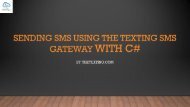 Sending SMS Using The Texting SMS Gateway With C#