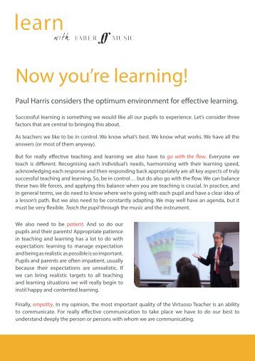 Now you're learning! by Paul Harris