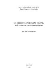 Ler e escrever na Educação Infantil: Análise de uma proposta curricular