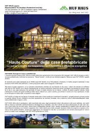 Ã¢ÂÂHaute CoutureÃ¢ÂÂ delle case prefabbricate La nuova ... - HUF HAUS