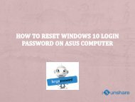 How to Reset Windows 10 Login Password on Asus Computer