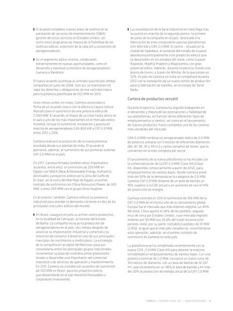 Resumen Informe Anual 2011 - Gamesa