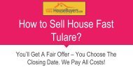 How to Sell House Fast Tulare – Central Valley House Buyers